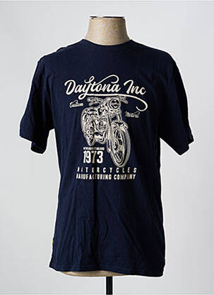 T-shirt stretch manches courtes bleu DAYTONA homme