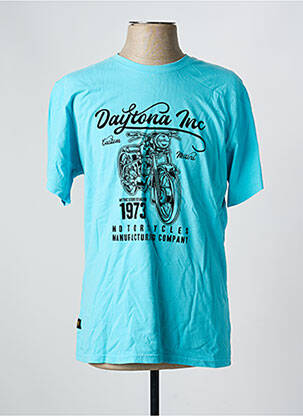 T-shirt stretch manches courtes bleu DAYTONA homme
