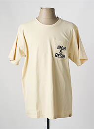 T-shirt stretch manches courtes beige IRON AND RESIN homme
