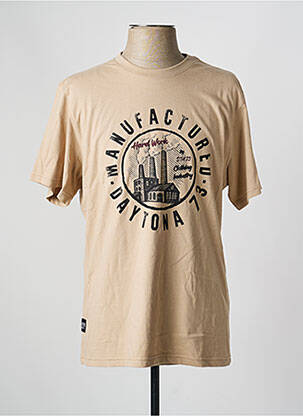 T-shirt coupe droite manches courtes beige DAYTONA homme