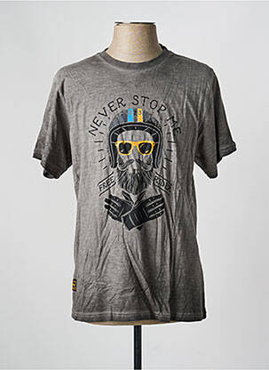 T-shirt stretch manches courtes gris DAYTONA homme