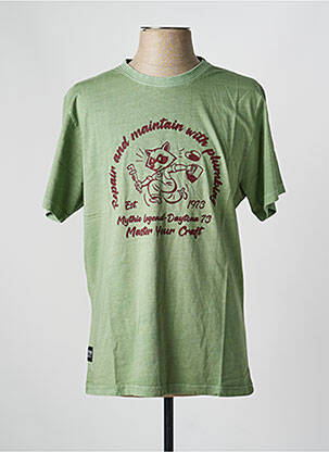 T-shirt coupe droite manches courtes vert DAYTONA homme