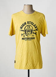 T-shirt coupe droite manches courtes jaune DAYTONA homme
