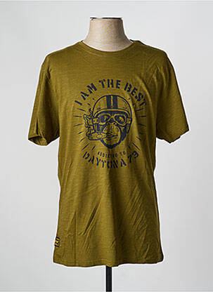 T-shirt stretch manches courtes vert DAYTONA homme