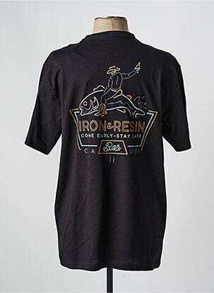 T-shirt stretch manches courtes noir IRON AND RESIN homme
