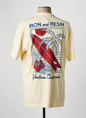 T-shirt stretch manches courtes beige IRON AND RESIN homme