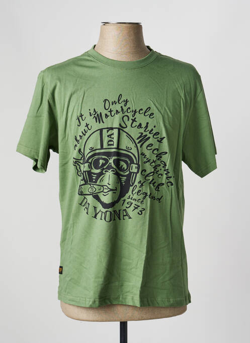 T-shirt stretch manches courtes vert DAYTONA homme