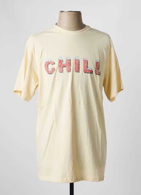 T-shirt stretch manches courtes beige IRON AND RESIN homme