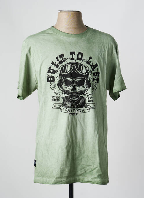T-shirt stretch manches courtes vert DAYTONA homme