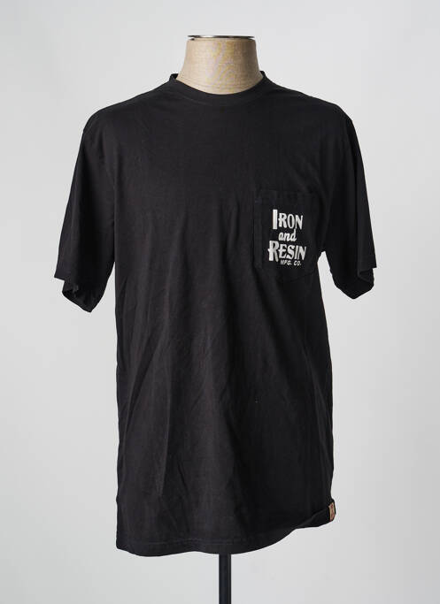 T-shirt stretch manches courtes noir IRON AND RESIN homme
