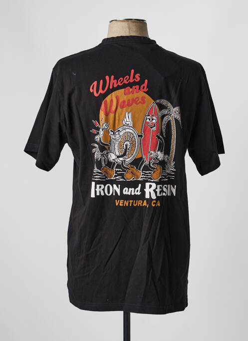 T-shirt stretch manches courtes noir IRON AND RESIN homme