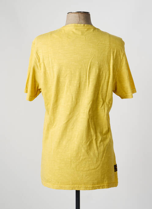 T-shirt coupe droite manches courtes jaune DAYTONA homme