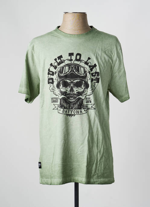 T-shirt stretch manches courtes vert DAYTONA homme