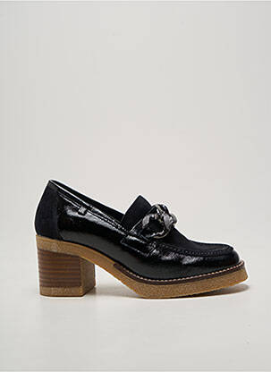 Mocassins effet froissé talon de 7 à 9cm noir DORKING femme