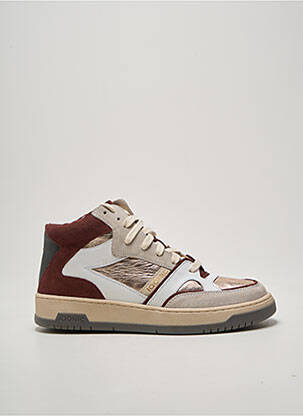 Baskets nubuck talon plat jusqu'à 3cm or IQÔNIC femme