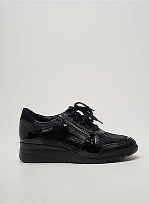 Baskets matière lisse talon plat jusqu'à 3cm noir MEPHISTO femme