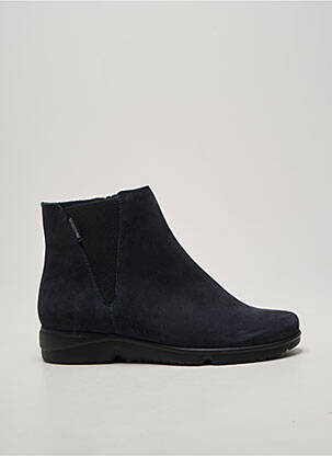 Bottines/boots bout rond talon plat jusqu'à 3cm bleu MEPHISTO femme