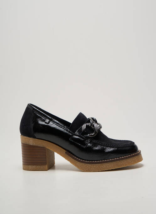 Mocassins effet froissé talon de 7 à 9cm noir DORKING femme