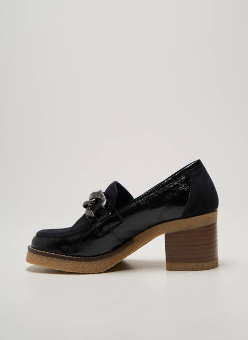 Mocassins effet froissé talon de 7 à 9cm noir DORKING femme