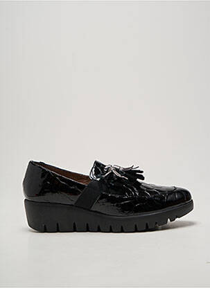 Mocassins tissage vernis talon de 4 à 6cm noir WONDERS femme