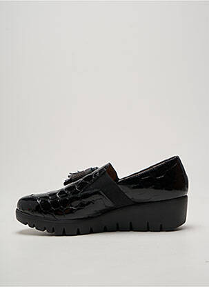Mocassins tissage vernis talon de 4 à 6cm noir WONDERS femme