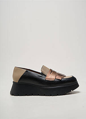 Mocassins matière lisse talon de 4 à 6cm noir WONDERS femme