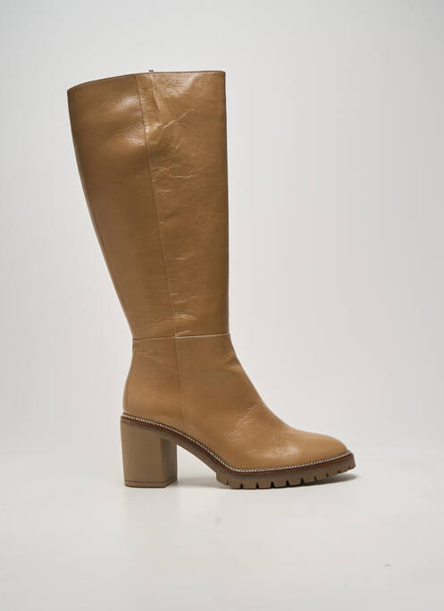 Bottes talon bottier talon de 7 à 9cm beige SOFTWAVES femme