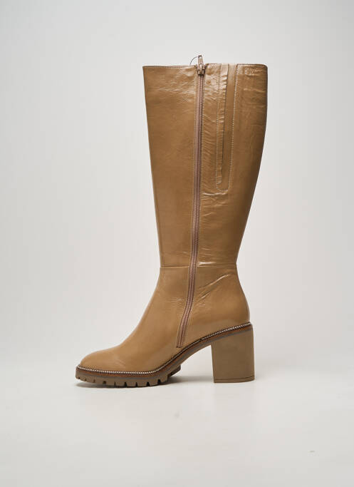 Bottes talon bottier talon de 7 à 9cm beige SOFTWAVES femme