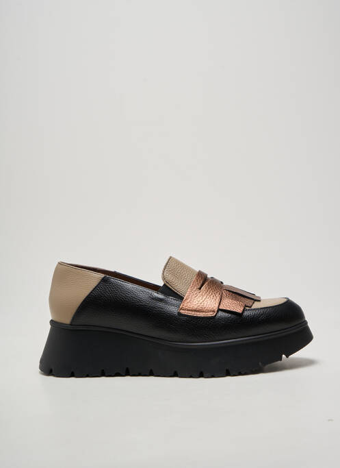 Mocassins matière lisse talon de 4 à 6cm noir WONDERS femme