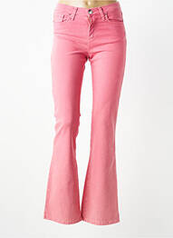 Jean coupe flare stretch taille normale rose LCDN femme