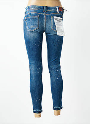 Jeans coupe slim effet usé délavé taille normale bleu LE TEMPS DES CERISES femme