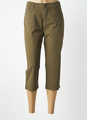 Pantacourt stretch taille normale vert LCDN femme