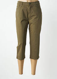 Pantacourt stretch taille normale vert LCDN femme