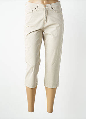 Pantacourt stretch taille normale beige LCDN femme