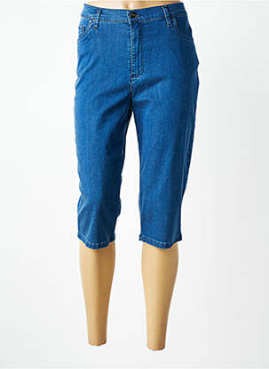 Pantacourt stretch taille normale bleu LCDN femme