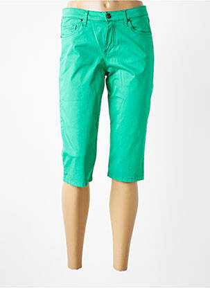 Corsaire stretch taille normale vert LCDN femme