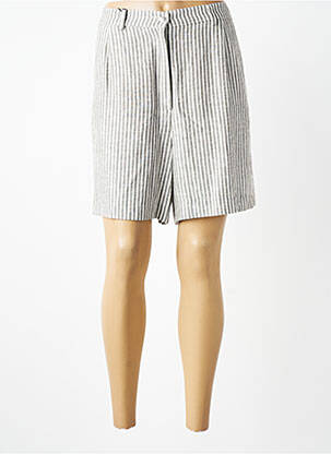 Bermuda coupe droite taille normale blanc LCDN femme