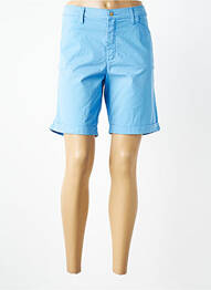 Bermuda tissage popeline taille normale bleu LCDN femme