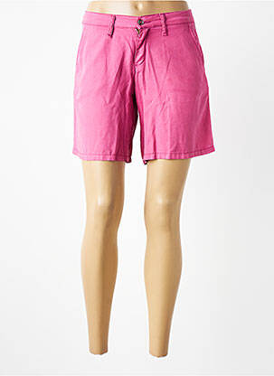 Short fermeture zippée sous rabat boutonné taille normale rose LCDN femme