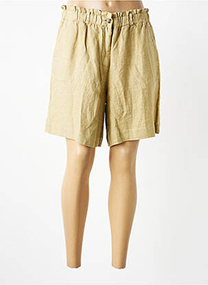 Short fermeture zippée sous rabat boutonné taille normale vert LCDN femme