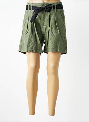 Short fermeture zippée sous rabat boutonné taille normale vert LE TEMPS DES CERISES femme