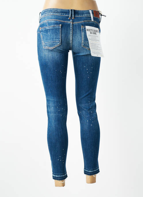 Jeans coupe slim effet usé délavé taille normale bleu LE TEMPS DES CERISES femme