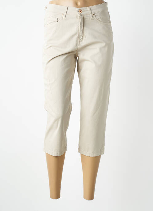 Pantacourt stretch taille normale beige LCDN femme
