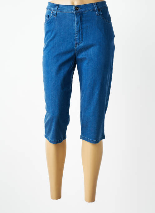 Pantacourt coupe droite taille normale bleu LCDN femme