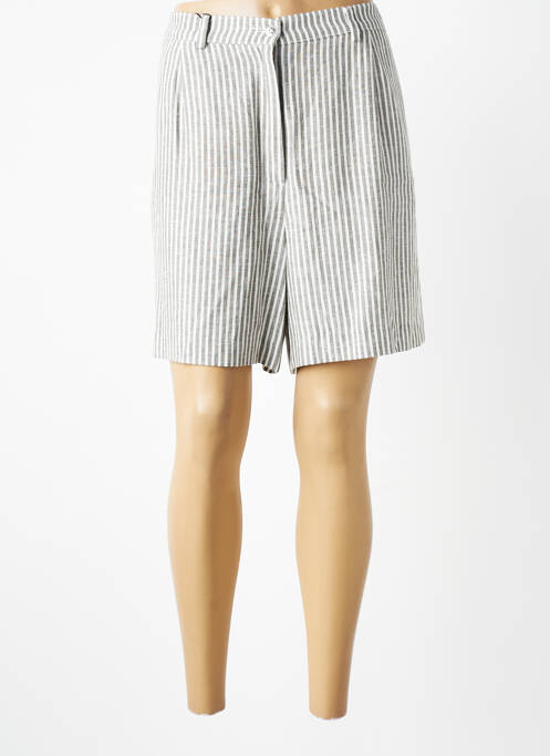 Bermuda coupe droite taille normale blanc LCDN femme