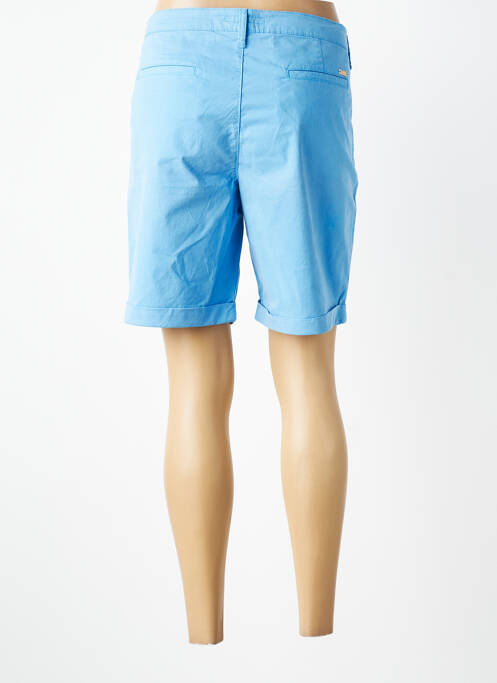 Bermuda tissage popeline taille normale bleu LCDN femme