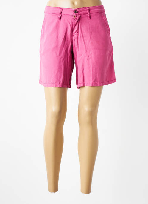 Short fermeture zippée sous rabat boutonné taille normale rose LCDN femme
