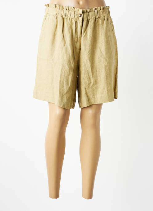Short fermeture zippée sous rabat boutonné taille normale vert LCDN femme