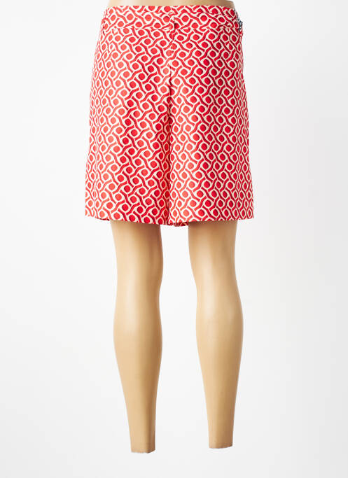 Short fermeture zippée sous rabat boutonné taille normale rouge LCDN femme