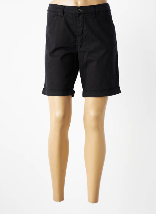 Bermuda tissage popeline taille normale noir LCDN femme